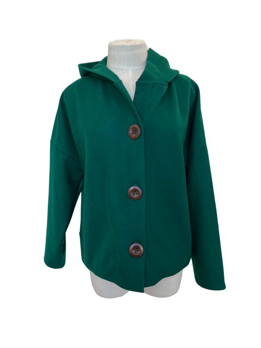 "Ava" wool blend Jacket - Forest Green