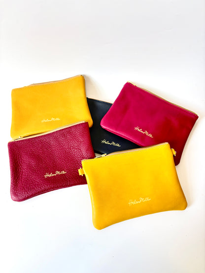 Zip Clutch, 20cm - Raspberry