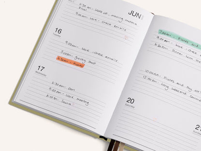 2026 A5 Weekly Diary - Matcha