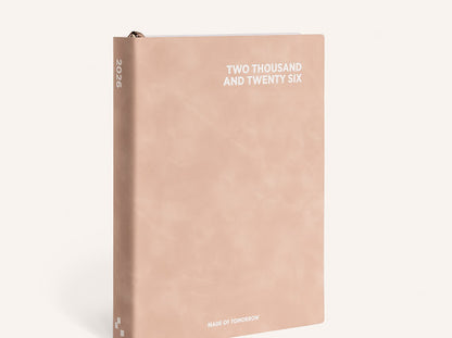 2026 A5 Daily Diary - Faux Leather - Petal