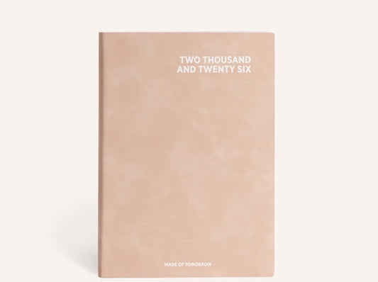 2026 A5 Daily Diary - Faux Leather - Petal