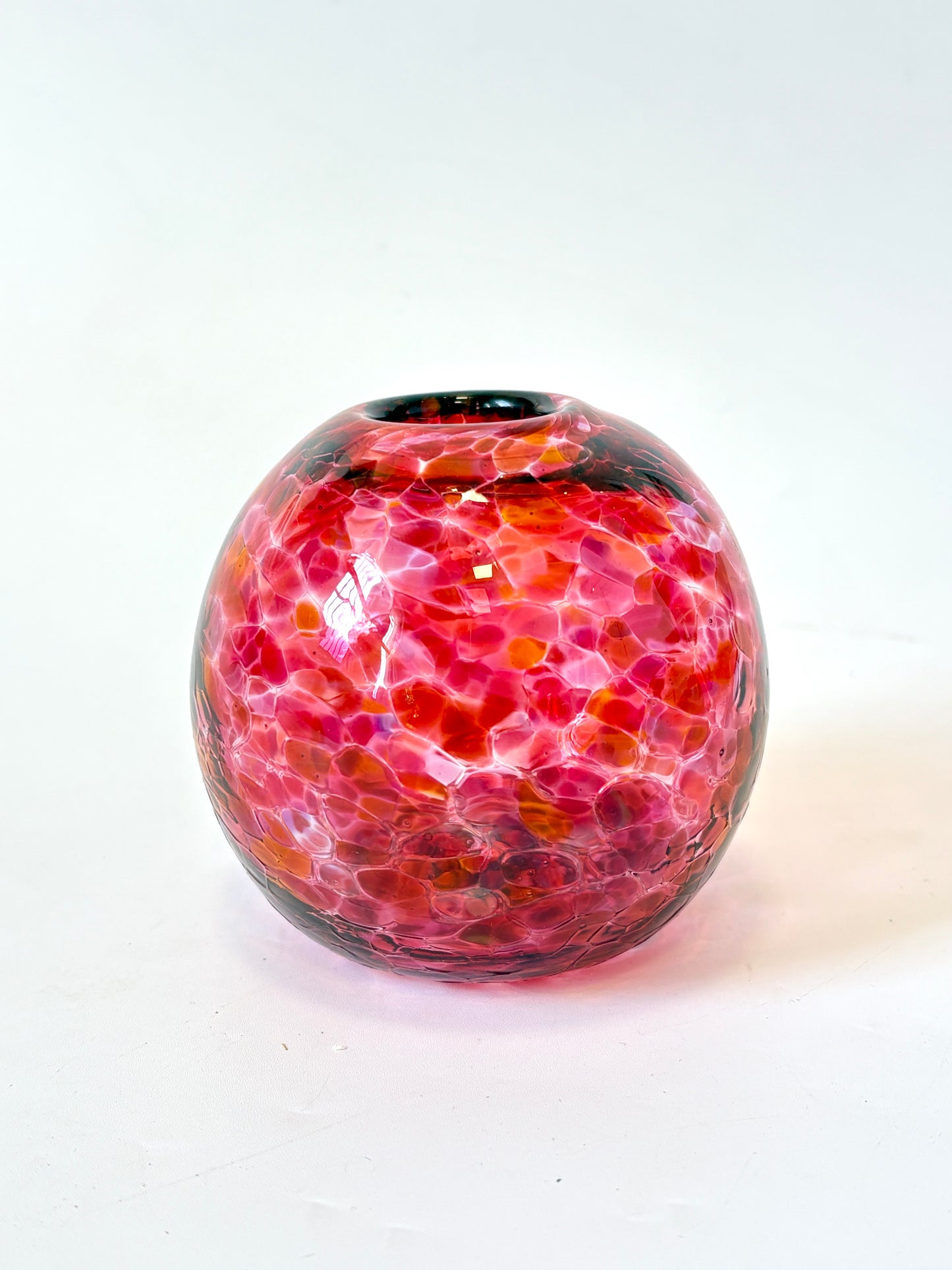 Handblown Glass Diffuser Vase - Red Riot