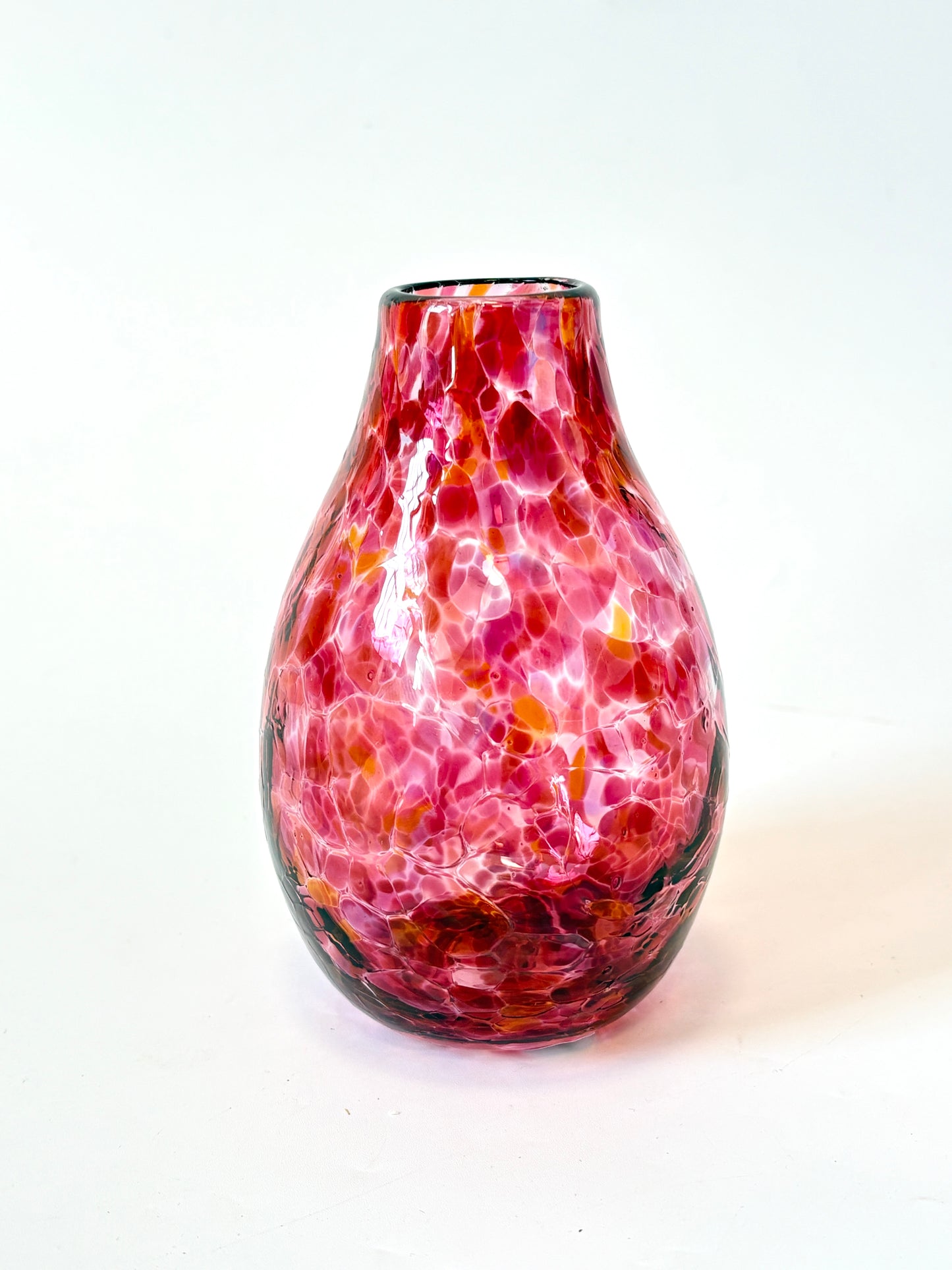 Handblown Glass Diffuser Vase - Red Riot
