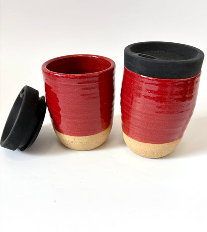 Ceramic Takeaway Cup - Red