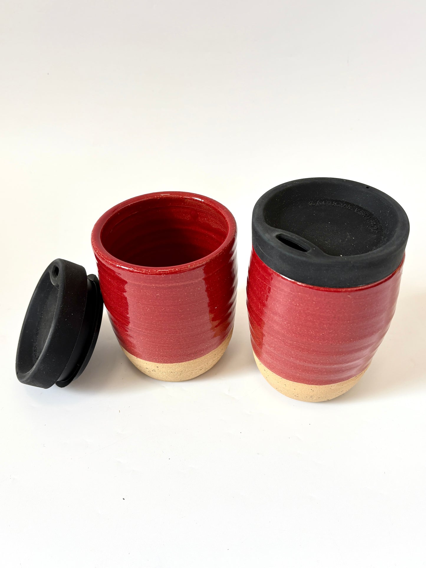 Ceramic Takeaway Cup - Red