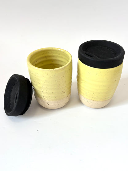 Ceramic Takeaway Cup - Pastel Yellow