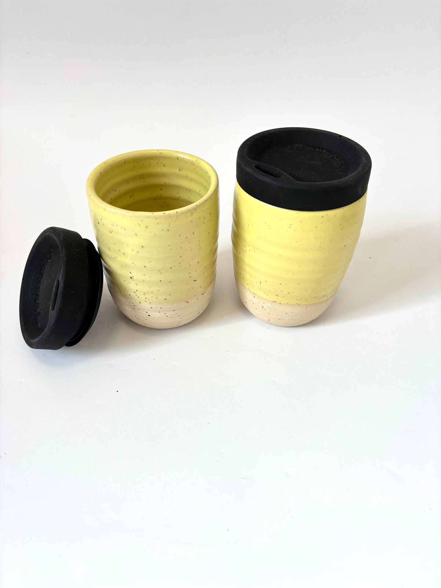 Ceramic Takeaway Cup - Pastel Yellow