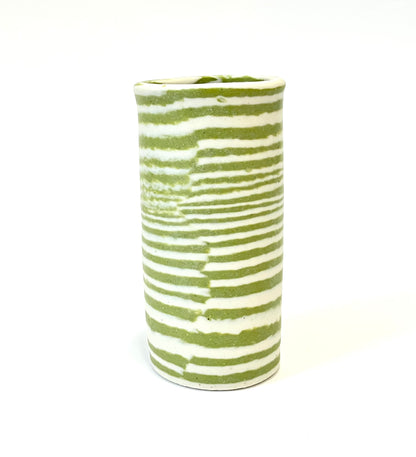 Ceramic Nerikomi Vase - Medium - Light Green