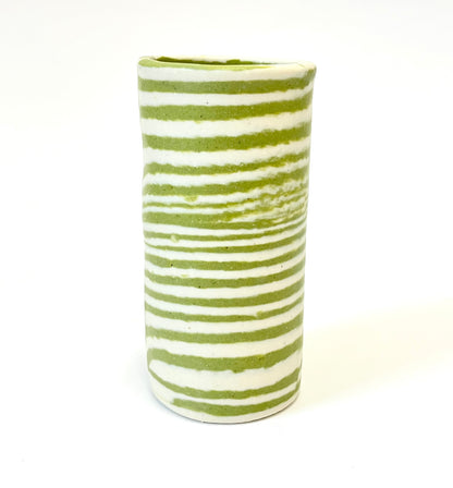 Ceramic Nerikomi Vase - Medium - Light Green