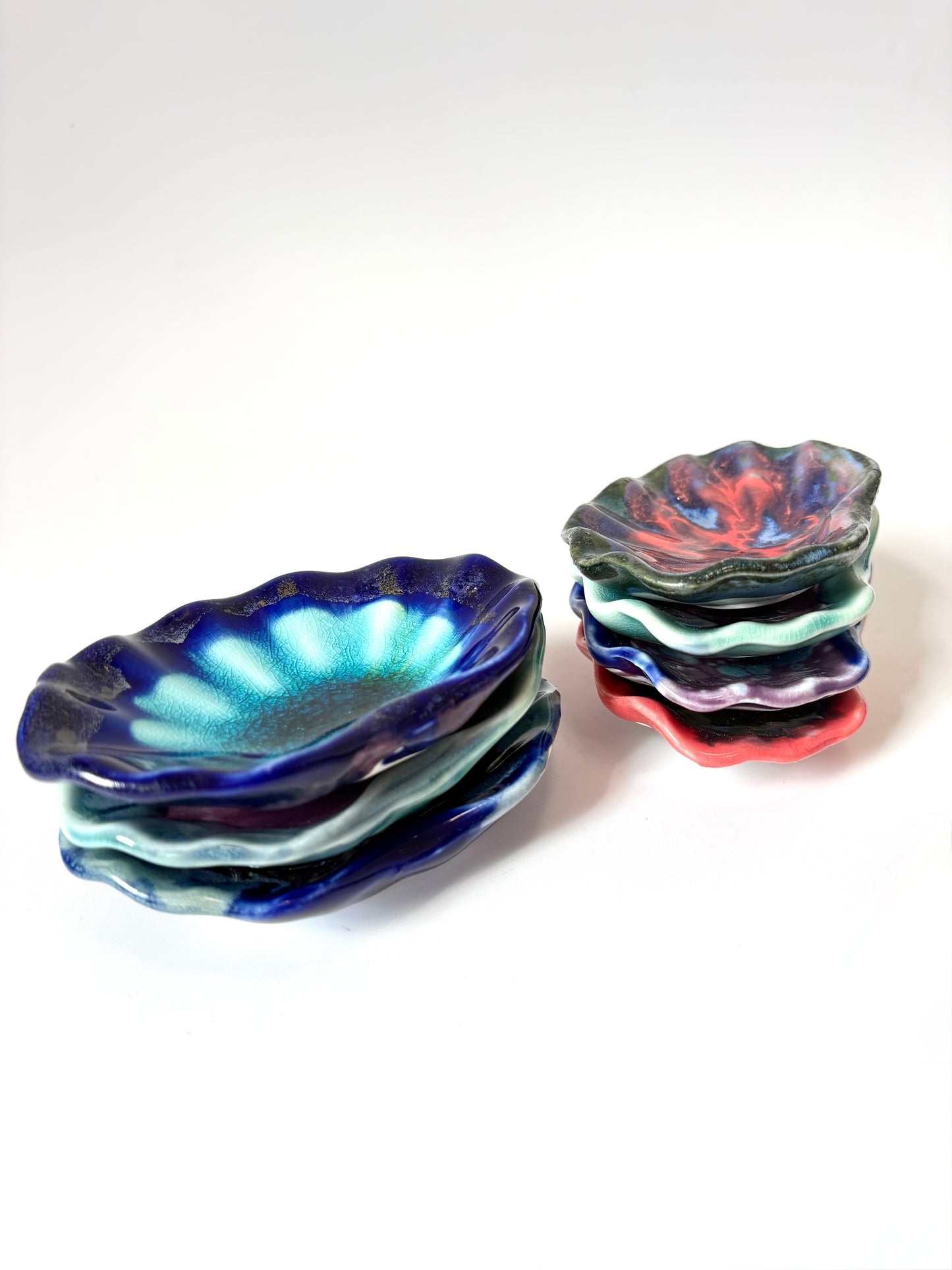 Miniature Ceramic Shell Dish - assorted colours