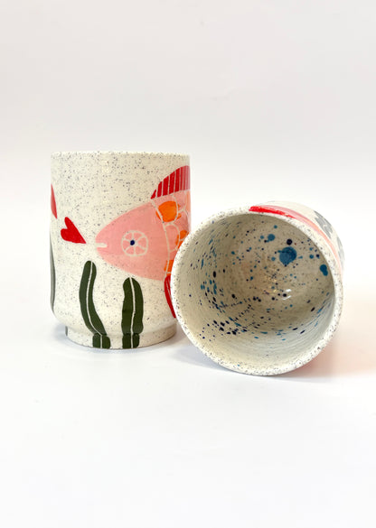 Ceramic Cup by Studio Soph - Walking Fish