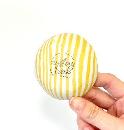 Ceramic Nerikomi Tiny Dish - Mustard Stripe