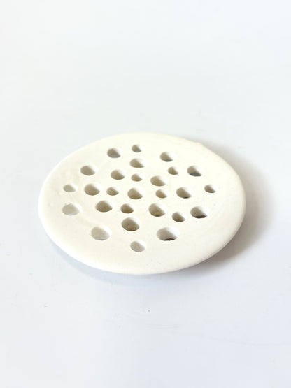 Flower Frog in Raw Porcelain