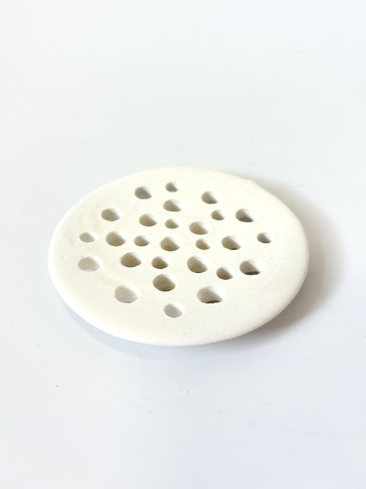 Flower Frog in Raw Porcelain