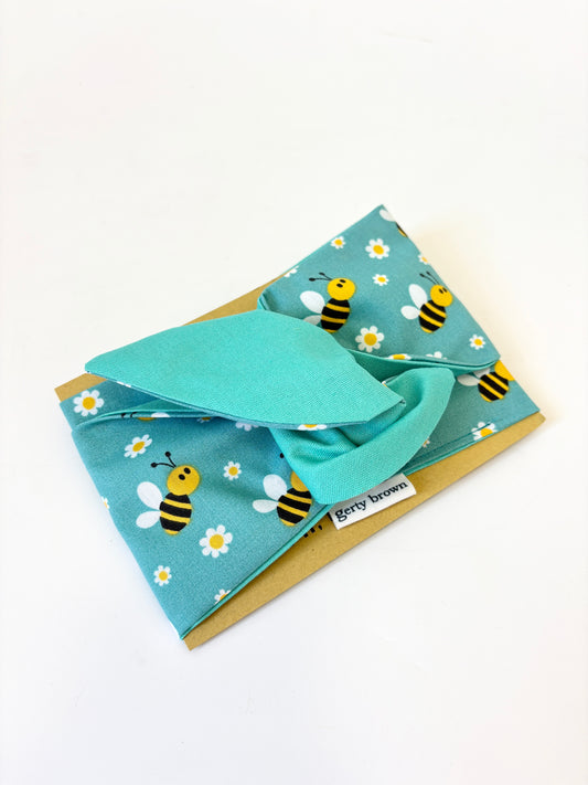 Girlband - Teal Bumblebees / Teal