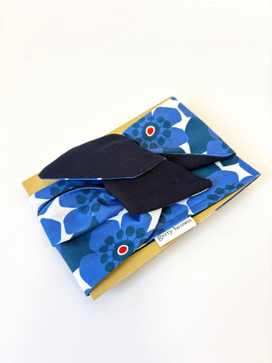 Girlband - Large Blue Flowers / Navy