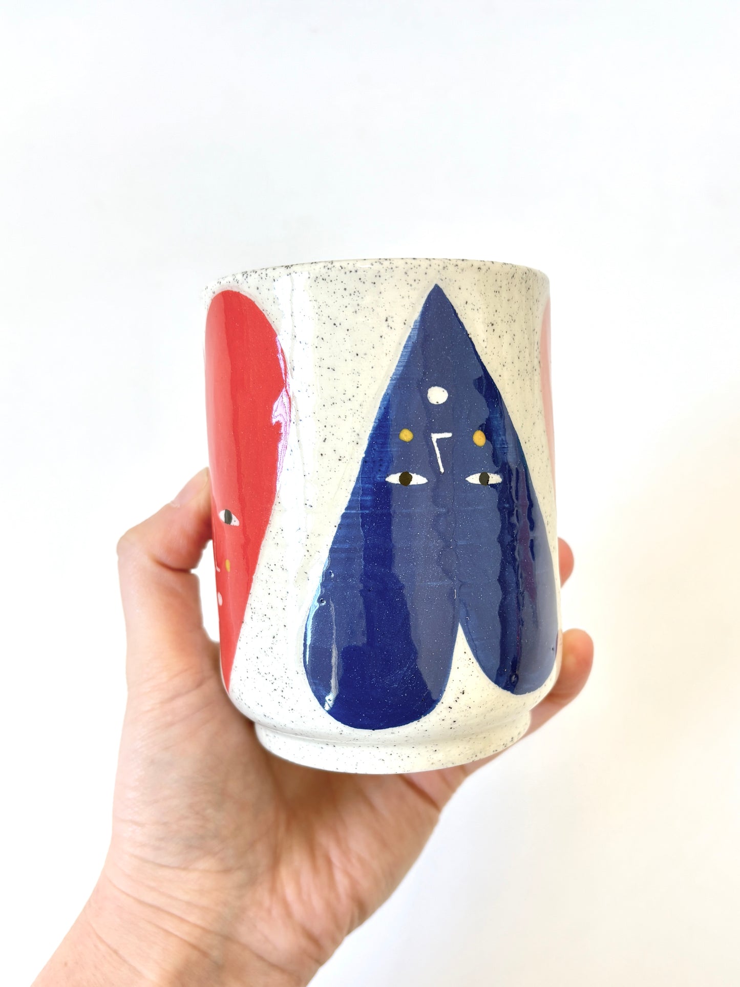 Ceramic Cup by Studio Soph - Heart Faces