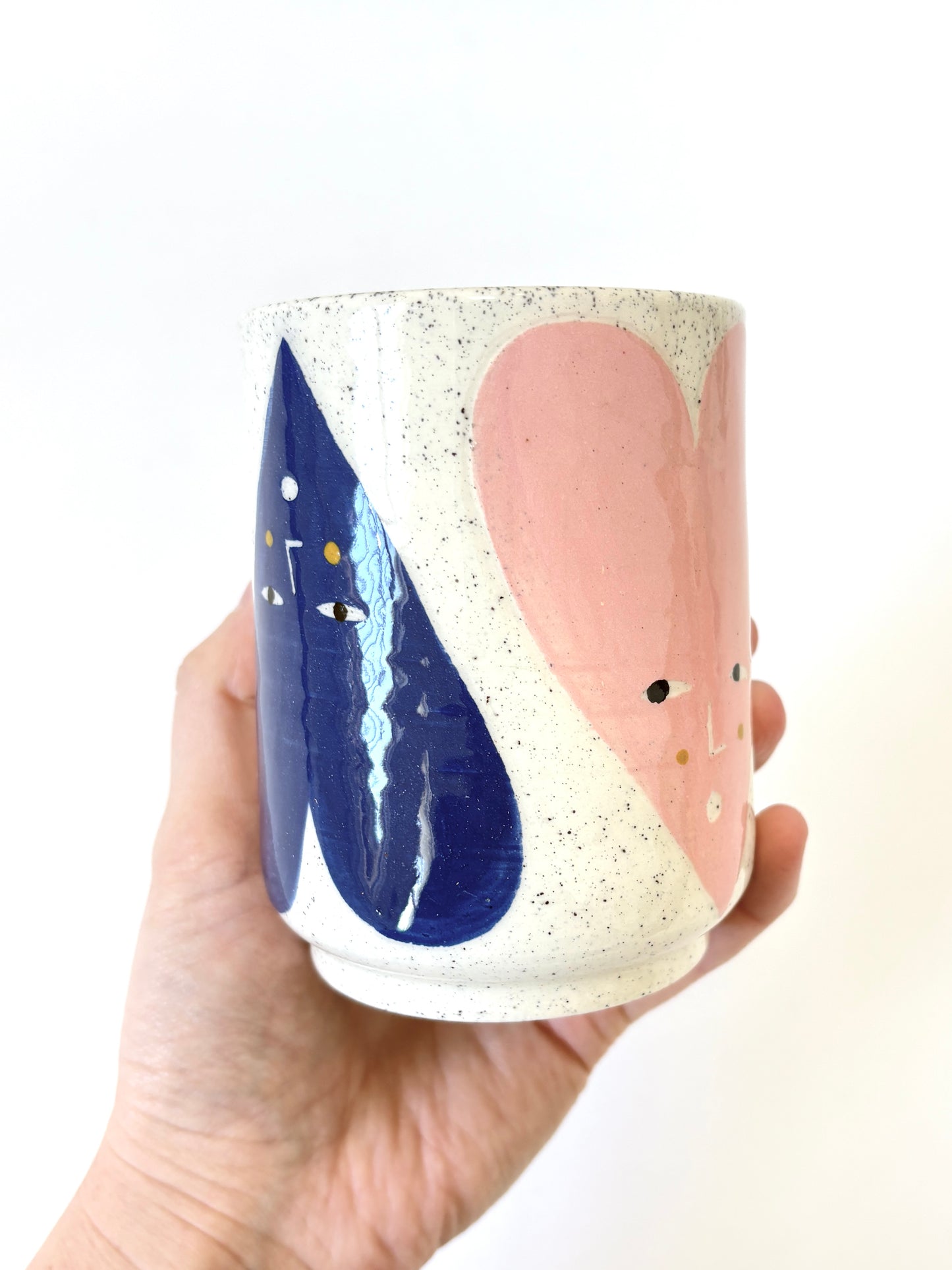 Ceramic Cup by Studio Soph - Heart Faces