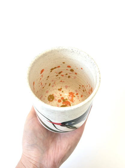 Ceramic Cup by Studio Soph - Blue Bird and Tulip
