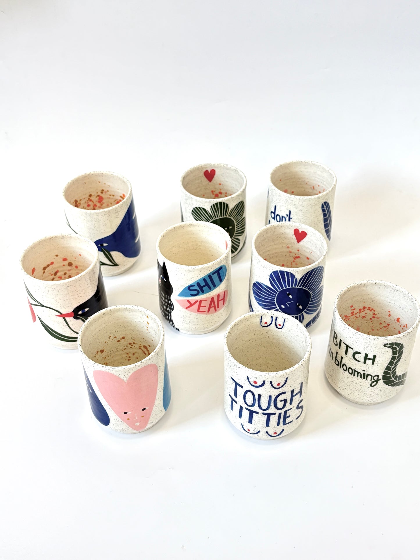 Ceramic Cup by Studio Soph - Heart Faces