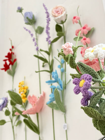 Crochet Orchid Flame - White