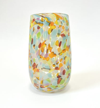 Handblown Glass Cylinder Vase - Water Lily (April 24)