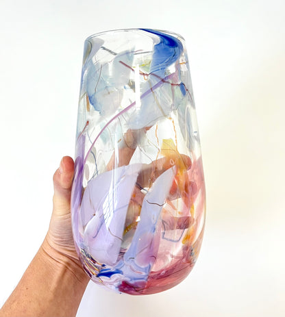 Handblown Glass Cylinder Vase - Shard (April 24)