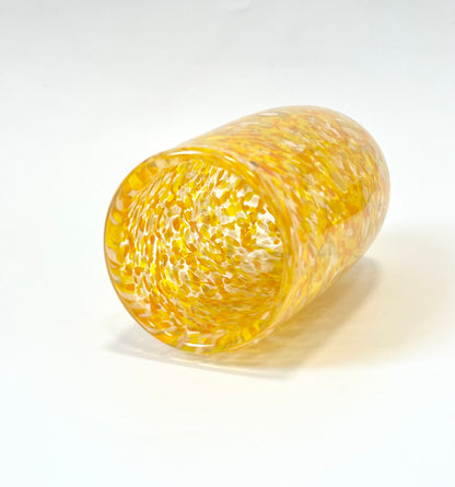 Handblown Glass Cylinder Vase - Orangey/Yellow -medium