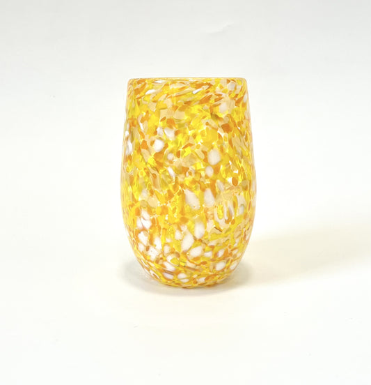 Handblown Glass Tumbler - Orangey-Yellow