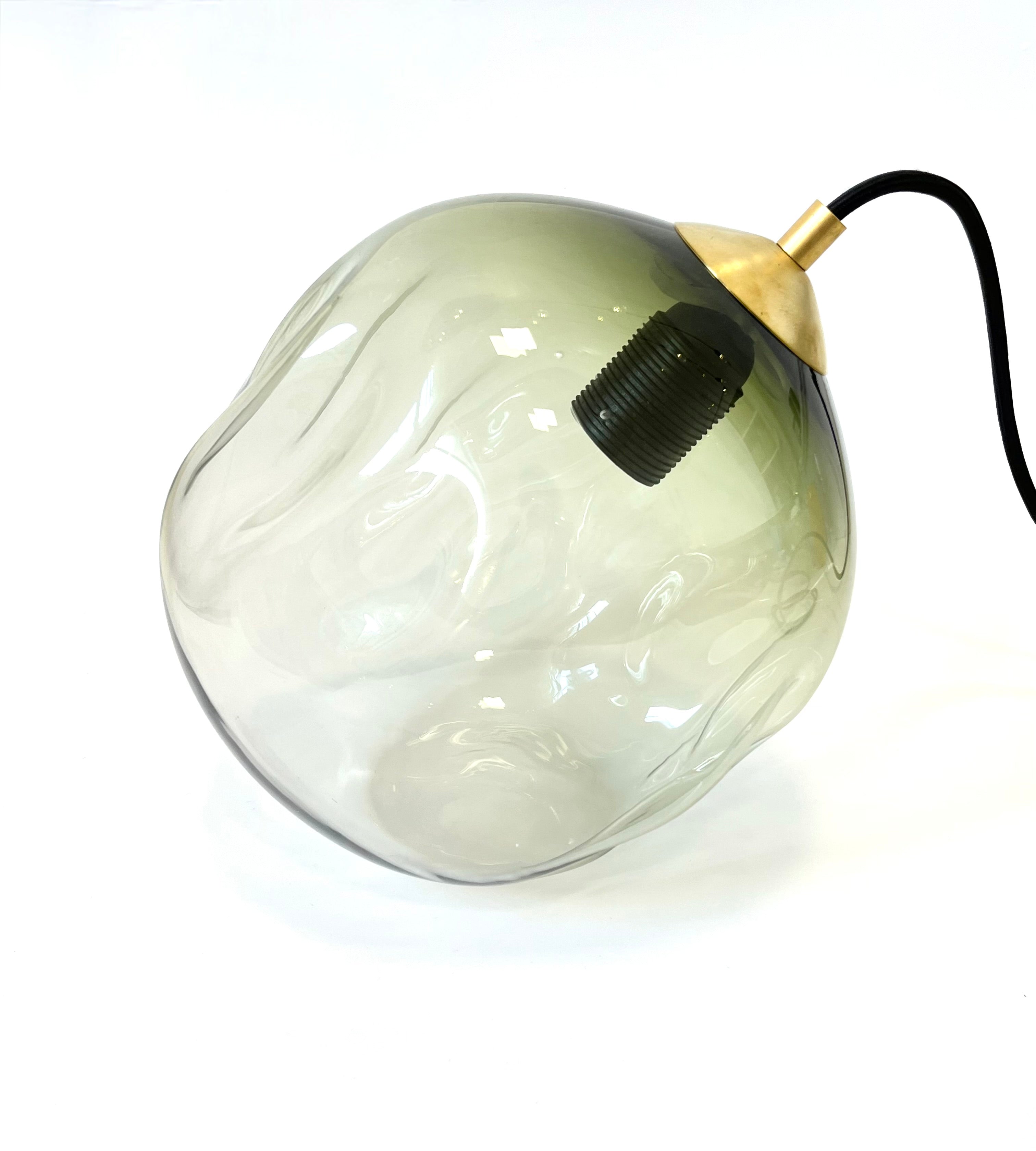 Deflated Small Deflated Lamp / Pendant - Small (23cm) - Eel Green - made to order ...