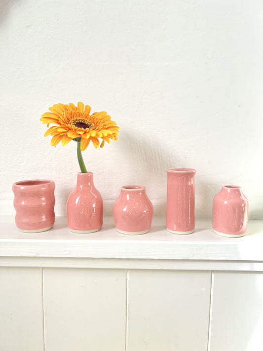 Tiny Mini Ceramic Vase - Pink