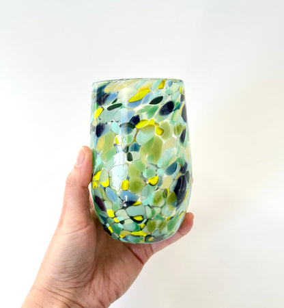 Handblown Glass Tumbler - Forest Lake