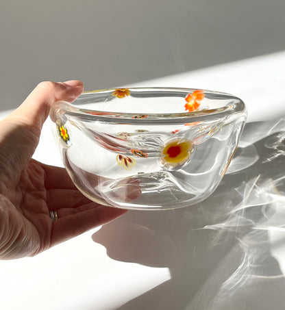 Handblown Glass Flower Power "Gloria" Bowl