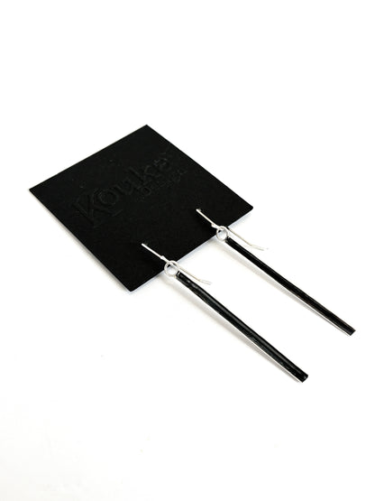 Long Oxide Tube Earrings