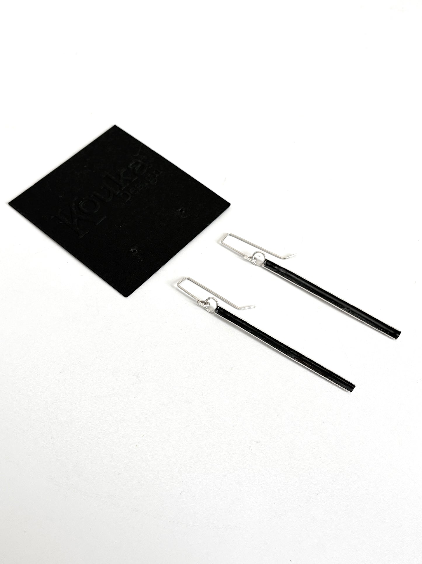 Long Oxide Tube Earrings