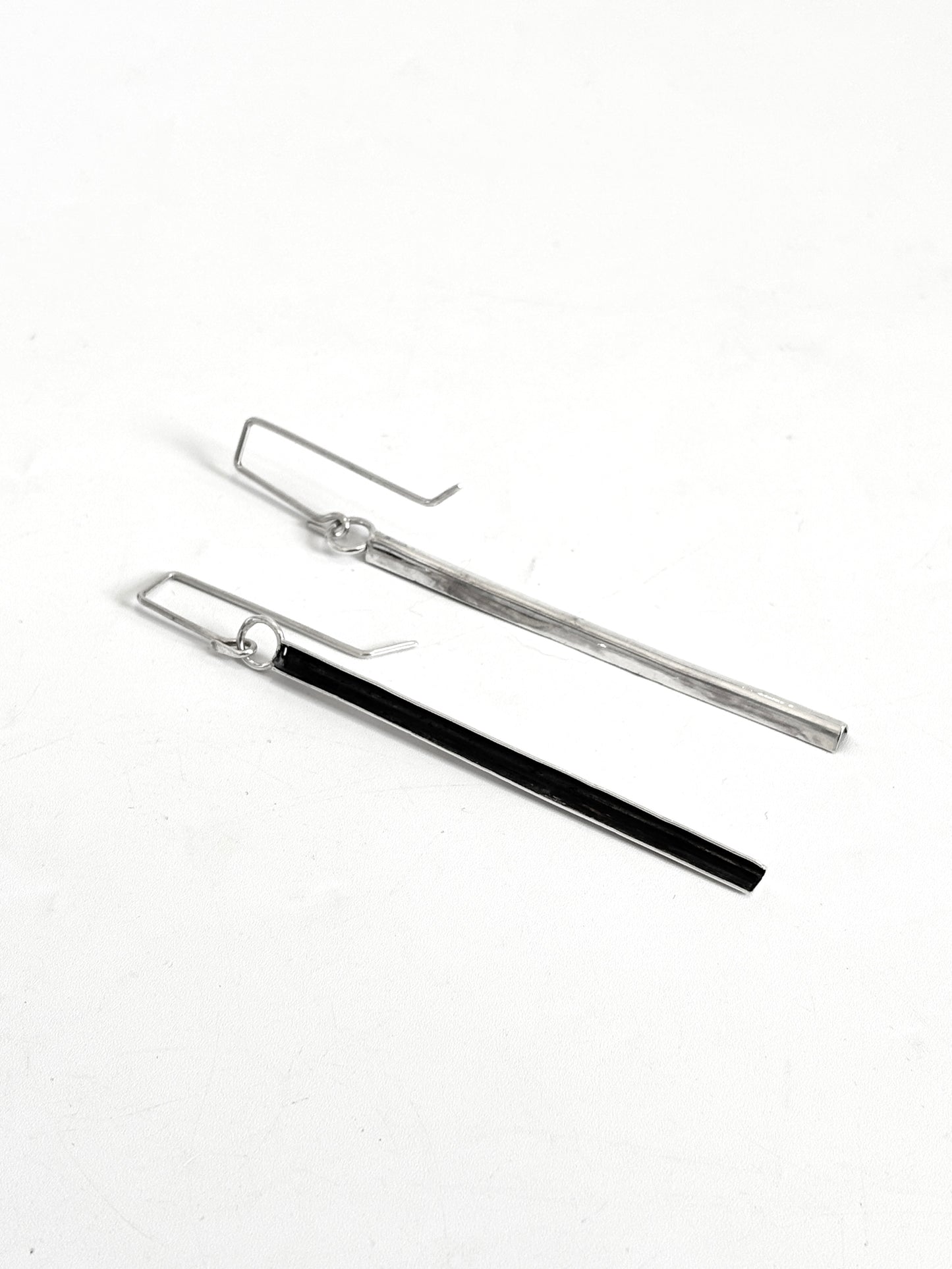Long Oxide Tube Earrings
