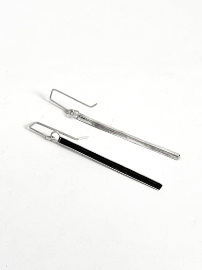 Long Oxide Tube Earrings