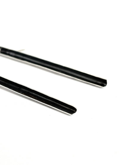 Long Oxide Tube Earrings