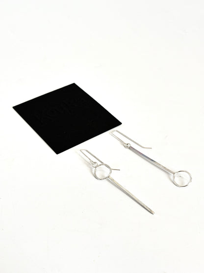 Long Bars with Circle Earrings