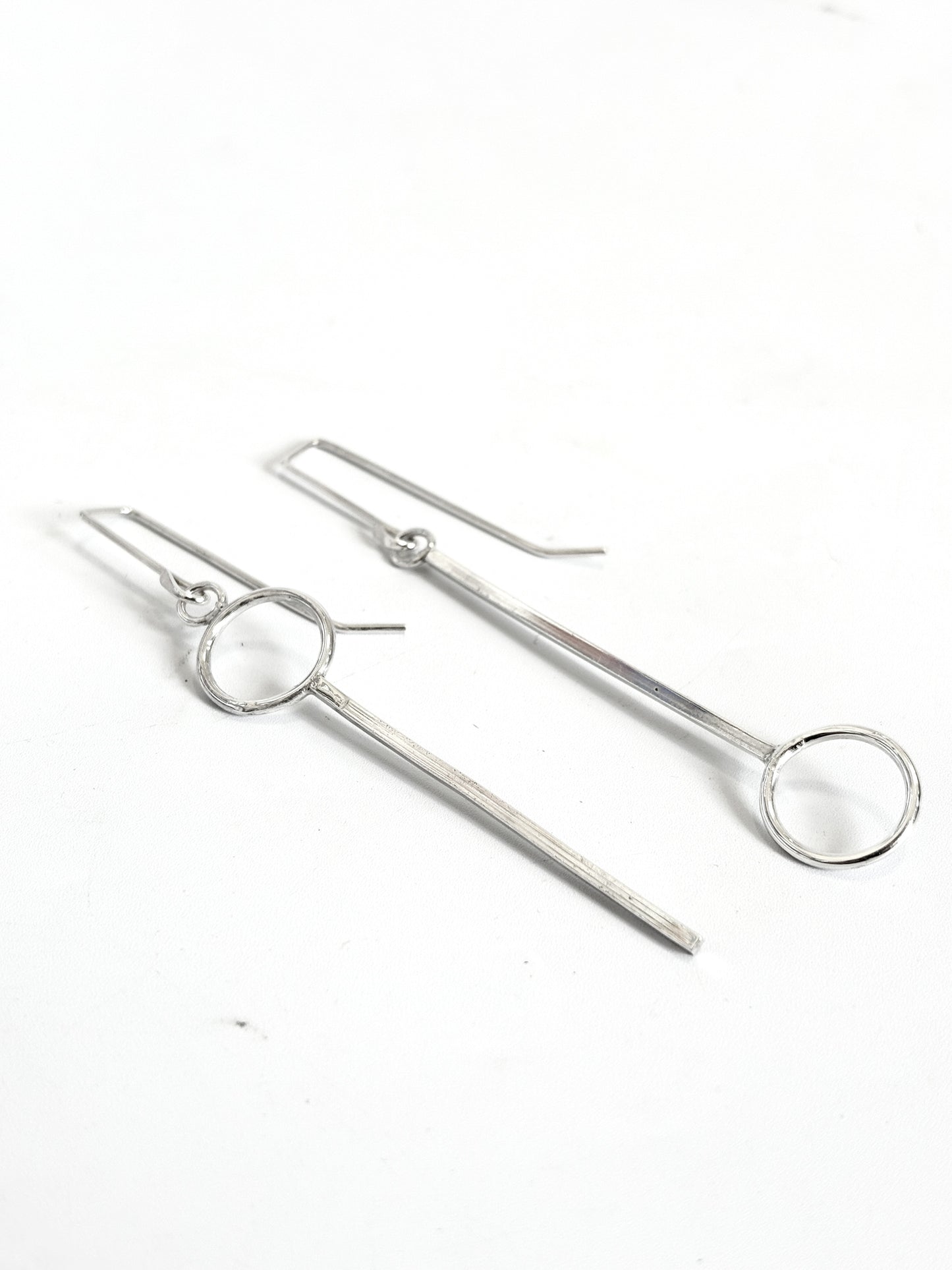 Long Bars with Circle Earrings