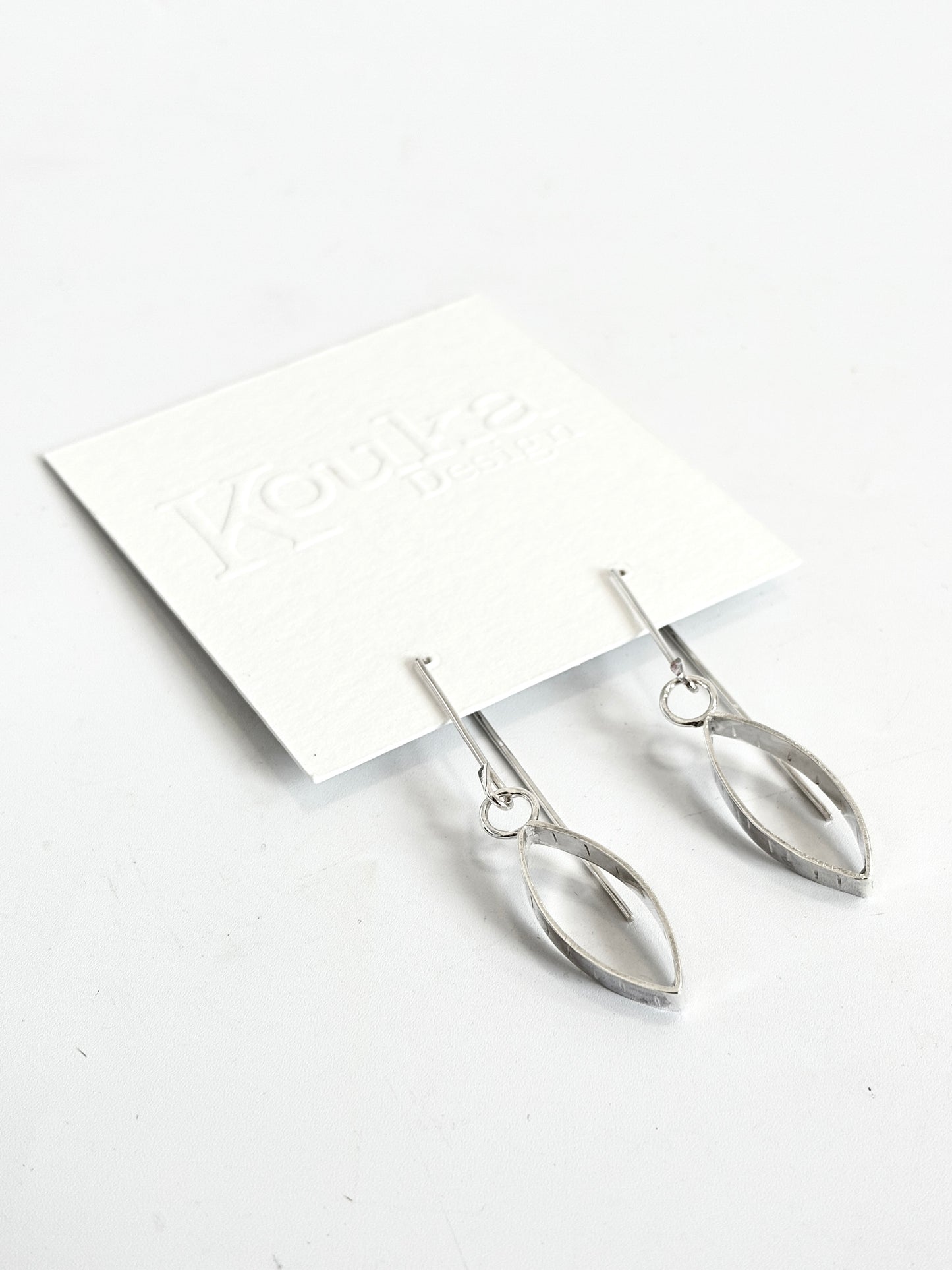 Silver Pod Dangle Earrings