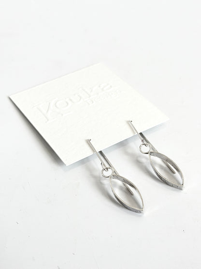 Silver Pod Dangle Earrings