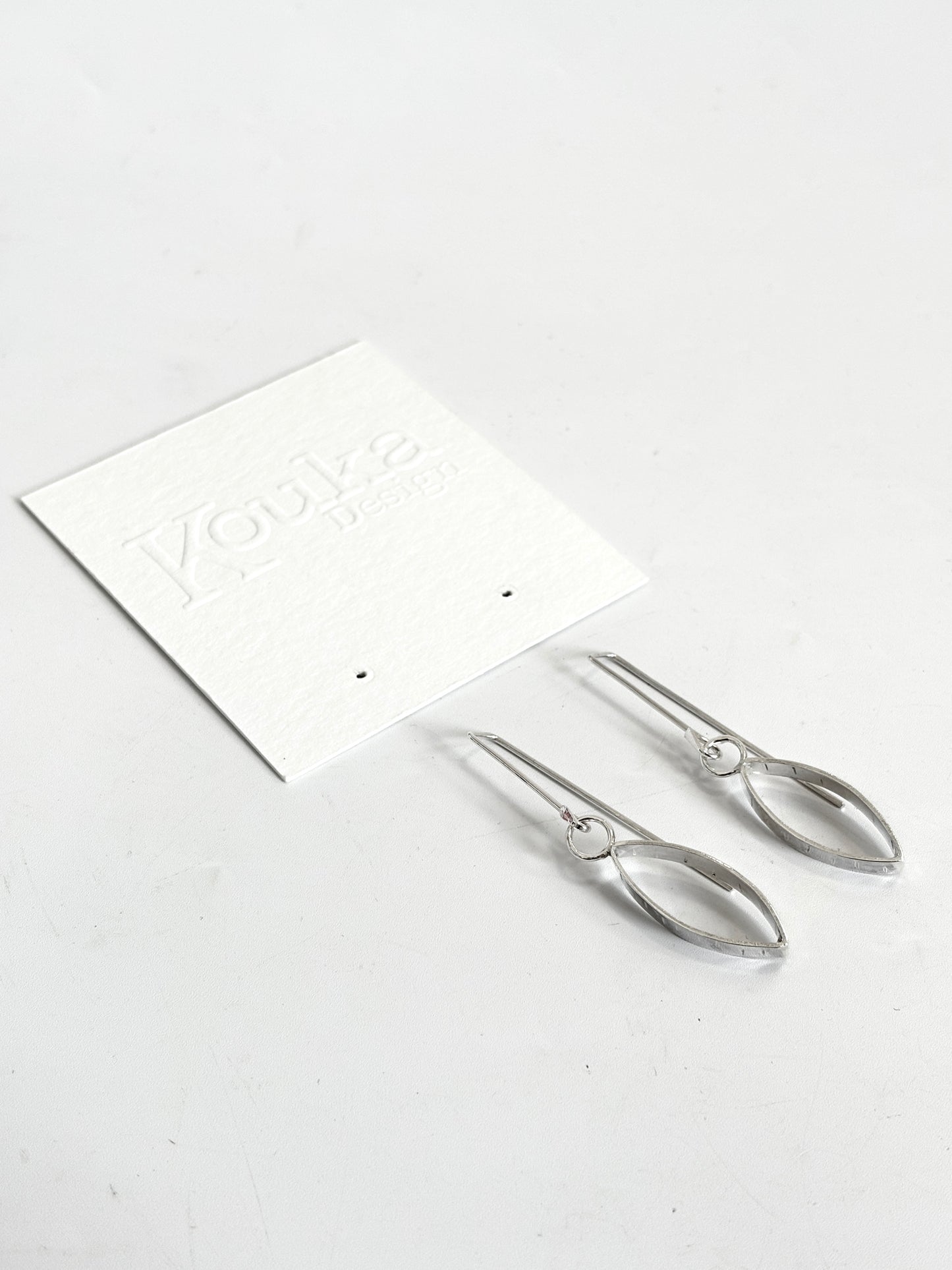 Silver Pod Dangle Earrings
