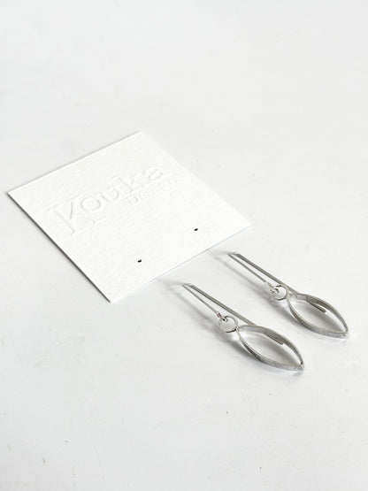 Silver Pod Dangle Earrings
