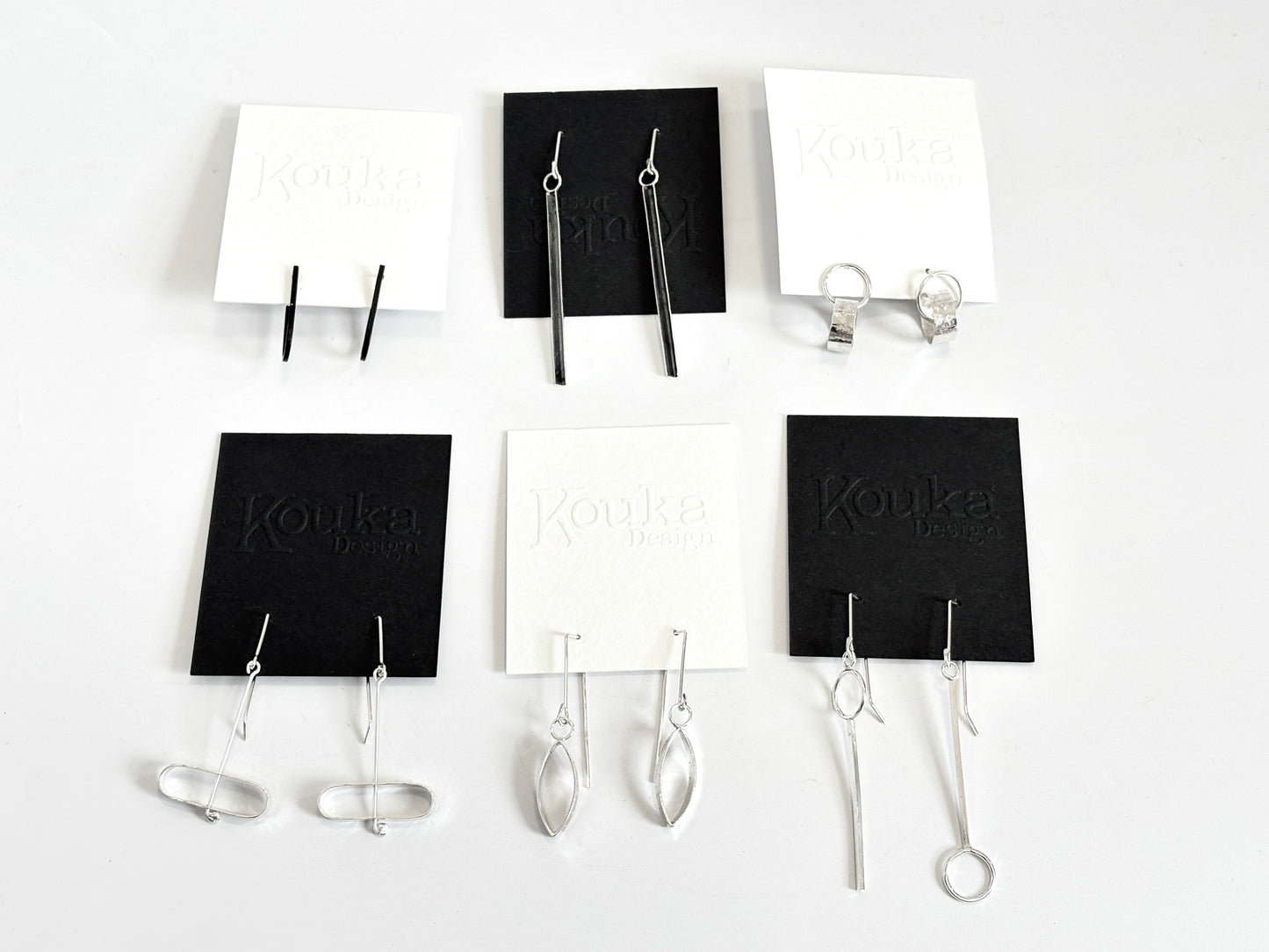 Silver Wide Hoop in Circle Stud earrings