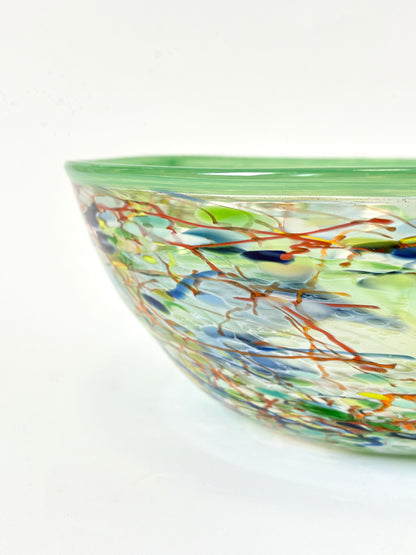 Green Shard Handblown Glass Statement Bowl (22677)
