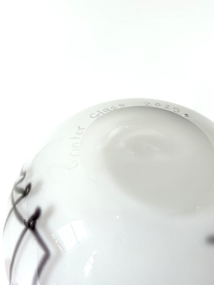 Statement Cherry Blossom Handblown Glass Teardrop Vase - Large (22675)