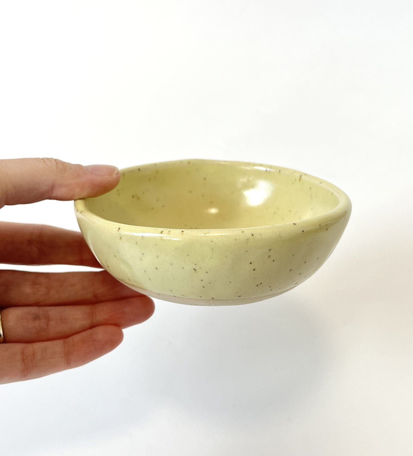 Small Handmade Ceramic Bowl - Pastel Yellow