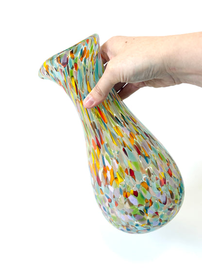 Handblown Glass Carafe - Waterlily (22672)