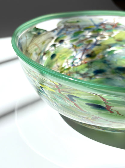 Green Shard Handblown Glass Statement Bowl (22677)